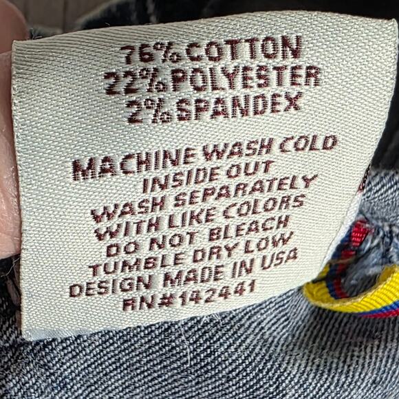 Y2K Acid Wash Distressed Denim Jumpsuit w Cut-outs, Bows & Woven Accents, sz 5 - Picture 14 of 14